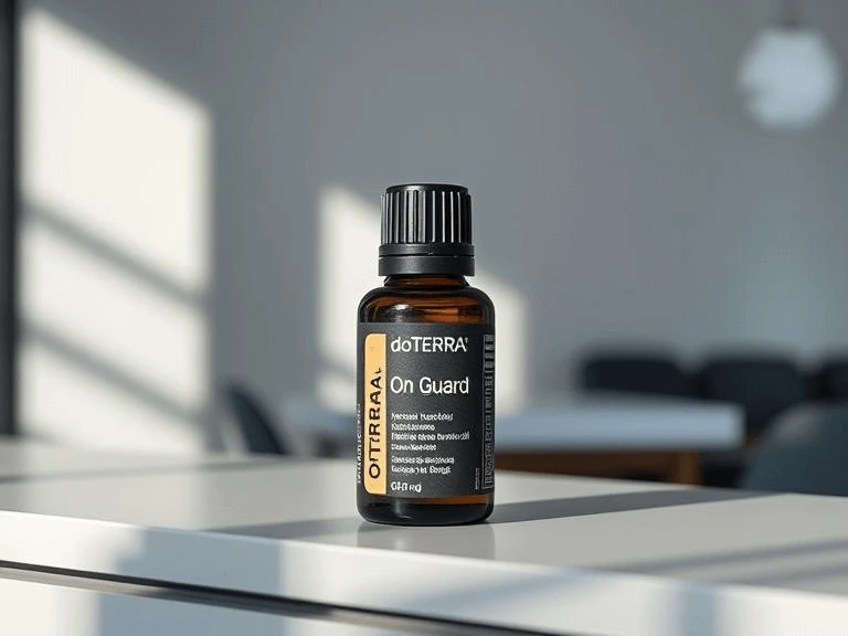 Cozy home setting with doTERRA On Guard Essential Oil diffusing for natural wellness